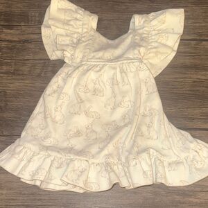 kate quinn Cream Bunny Ruffle Dress